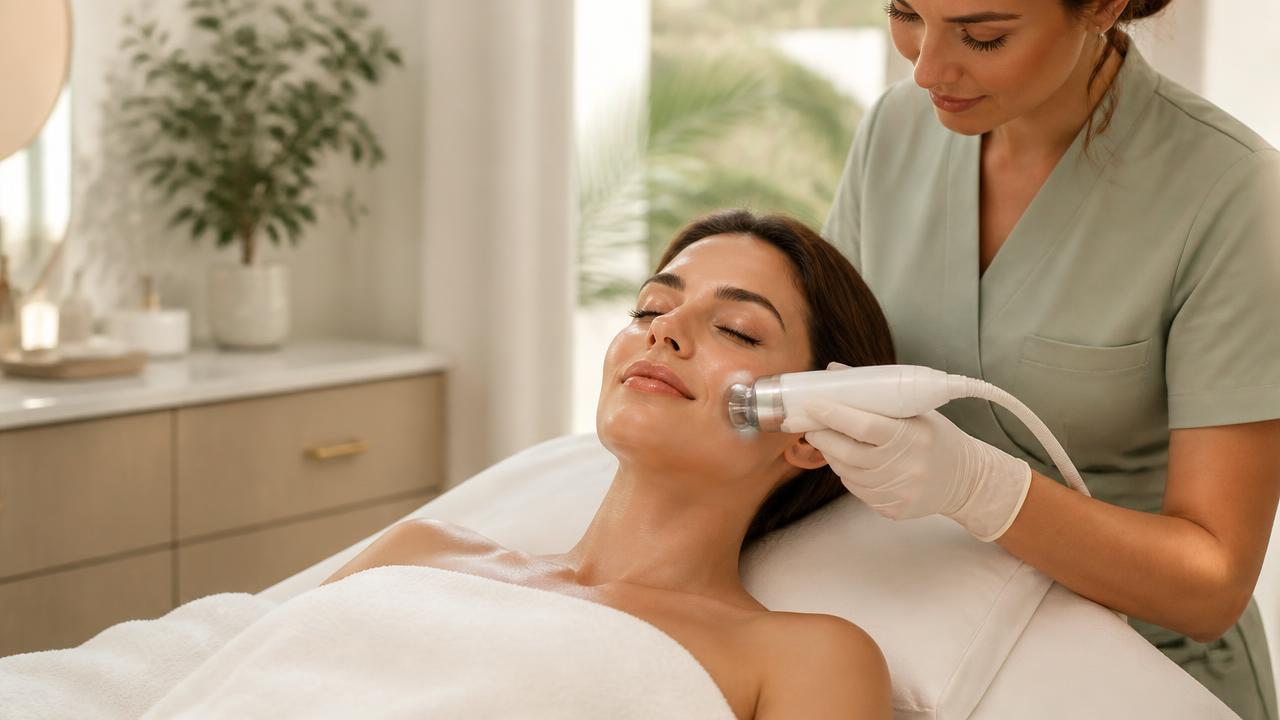 Aesthetic facial treatment for the Summer Glow Transformation promotion